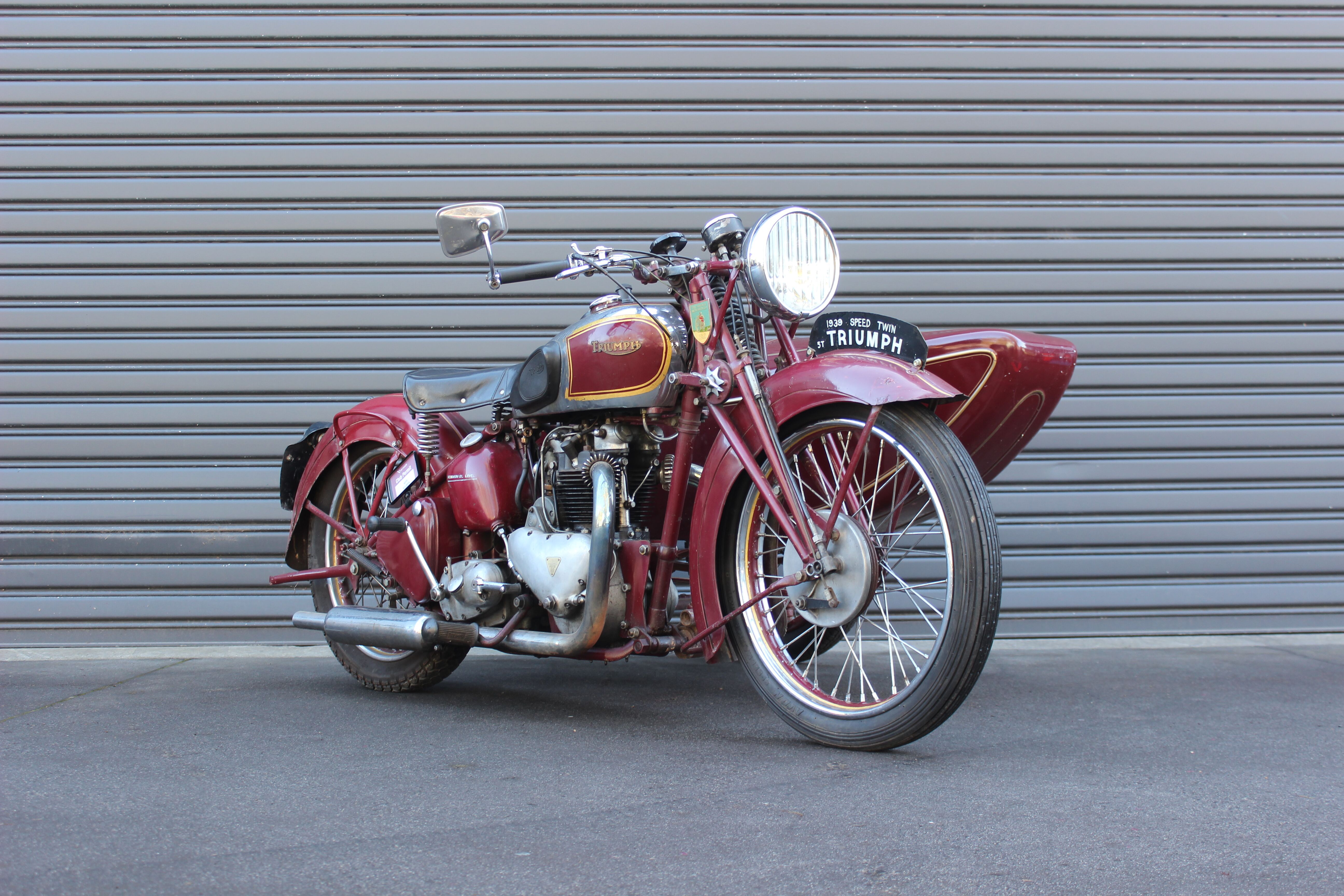 1939 Triumph T5 500cc Twin Motorcycle With Dusting Sidecar ...